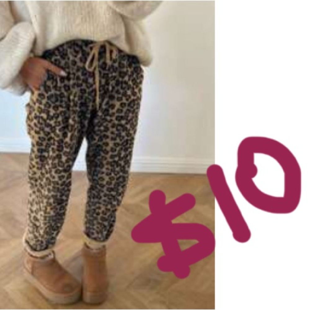 Leopard Print Jogger Pants